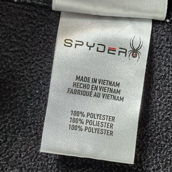 Spyder Mens Medium Gray Quarter Zip Pullover Sweater Embroidered Logo - Picture 5 of 13